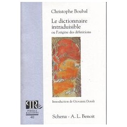 Dictionnaire (Le) intraduisible ou l’origine des définitions - ESAURITO