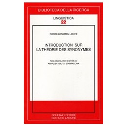 Introduction sur la théorie des synonymes